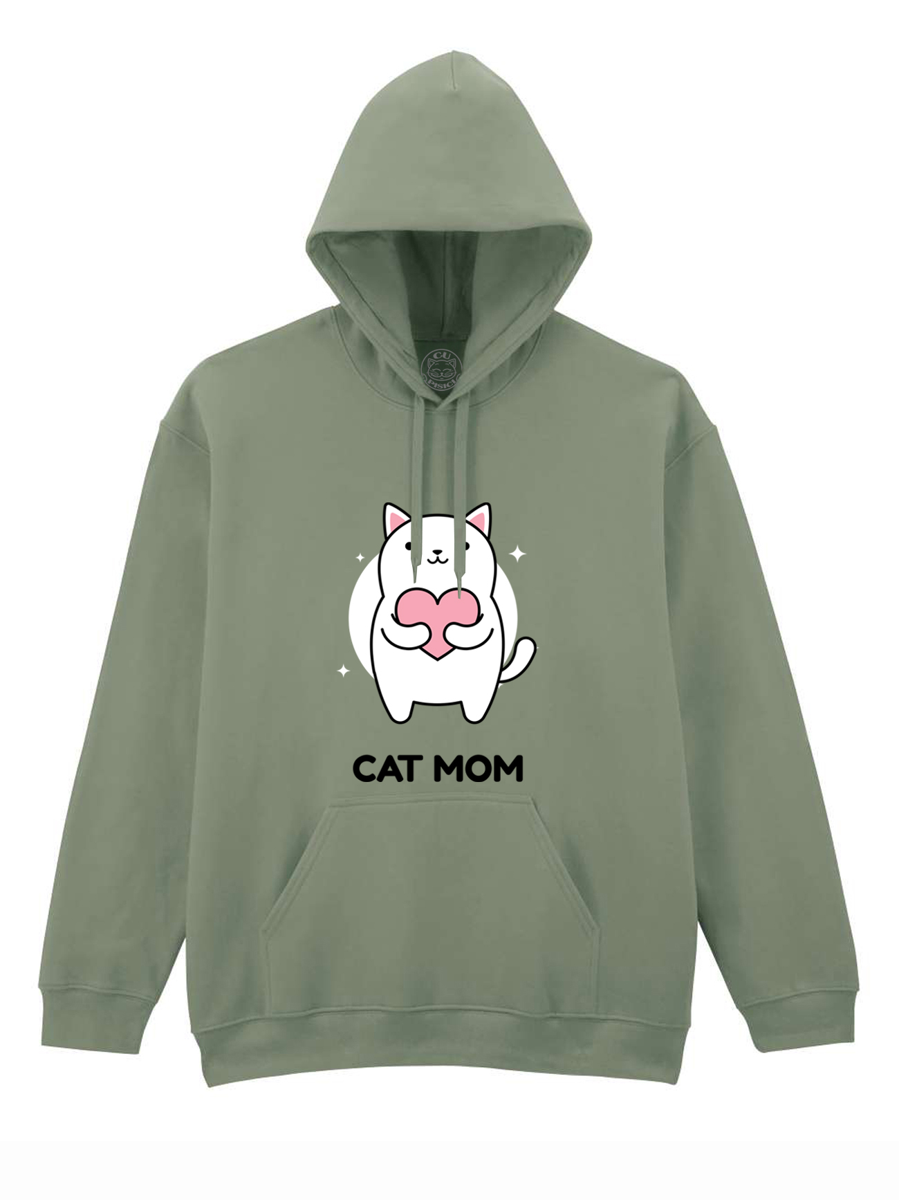 Hanorac printat-Cat Mom, Unisex
