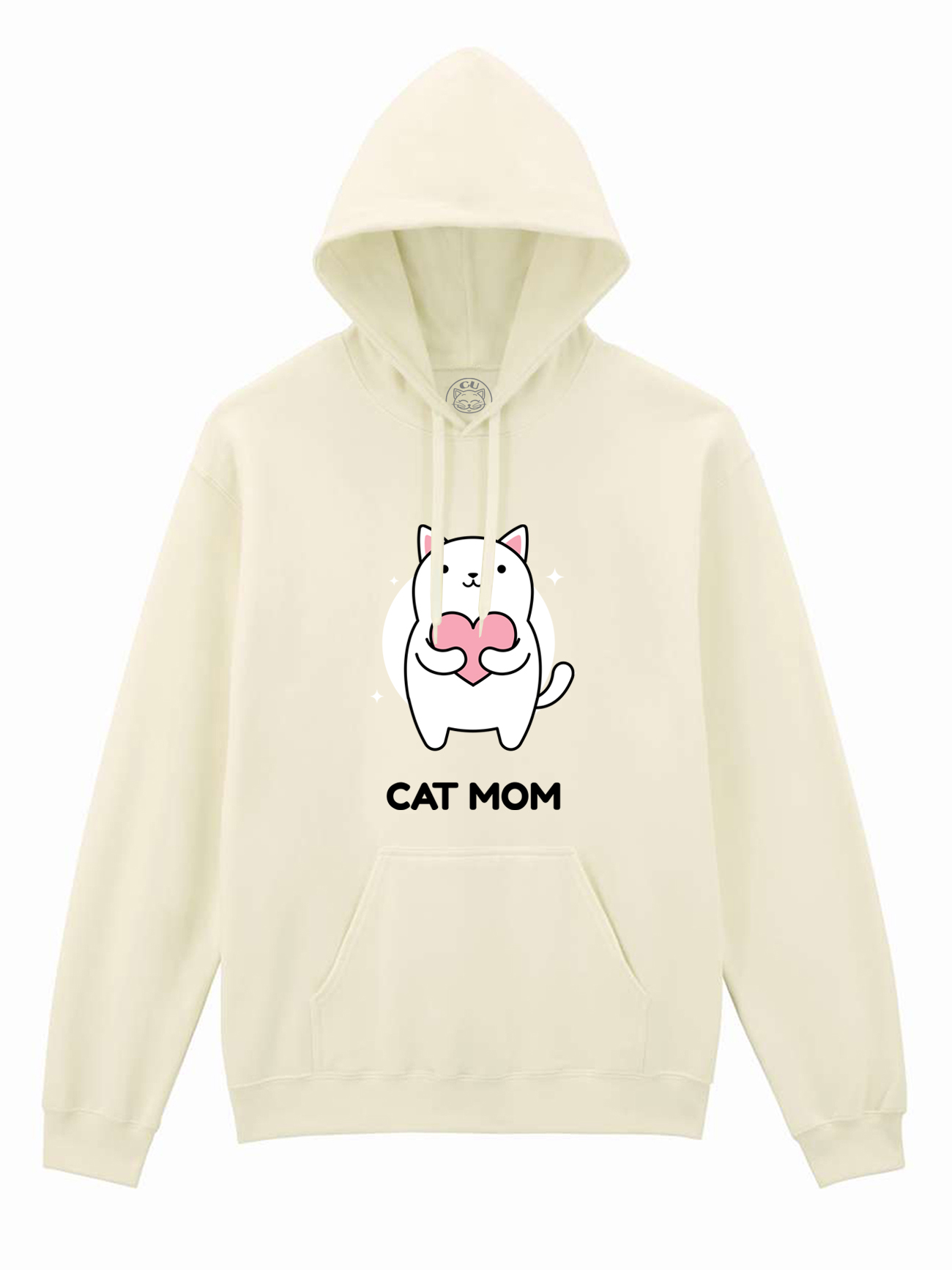 Hanorac printat-Cat Mom, Unisex