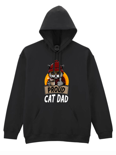 Hanorac printat-Proud Cat Dad, Unisex