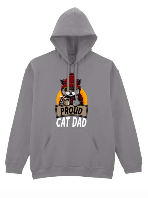 Hanorac printat-Proud Cat Dad, Unisex