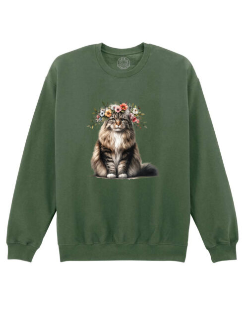 Bluza printata-Spring Cat, Unisex