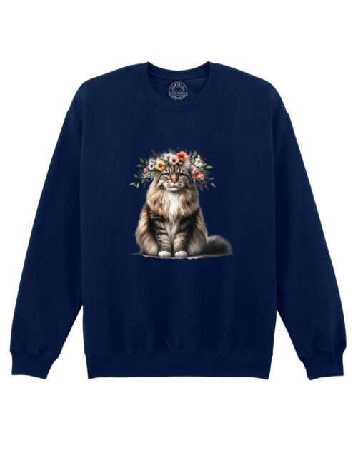 Bluza printata-Spring Cat, Unisex