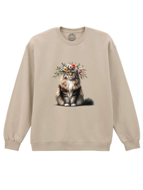 Bluza printata-Spring Cat, Unisex