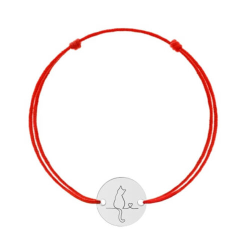 Bratara din argint-Cat Love