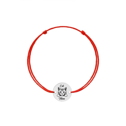 Bratara din argint-Cat Mom