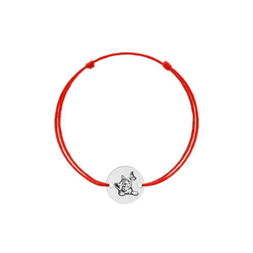 Bratara din argint-Pisica si Fluture