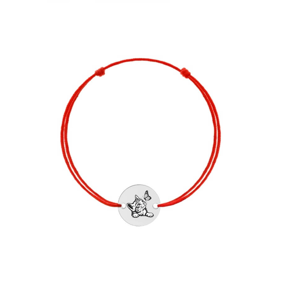 Bratara din argint-Pisica si Fluture