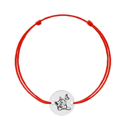 Bratara din argint-Pisica si Fluture