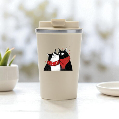 Cana termos cafea-Love U Furrever