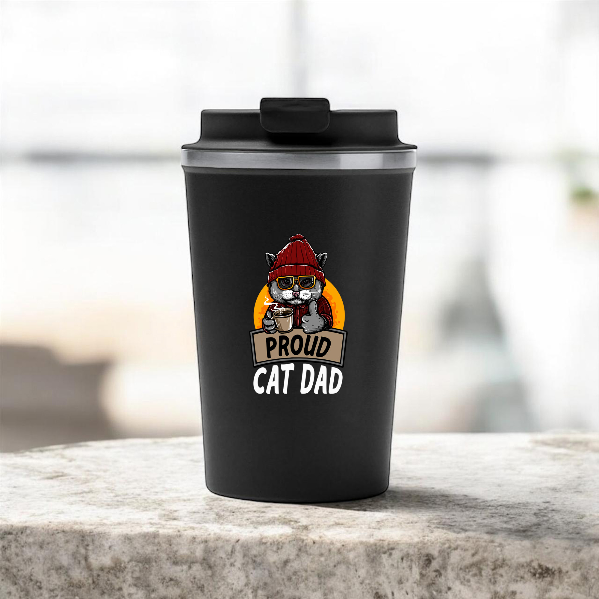 Cana termos cafea-Proud Cat Dad