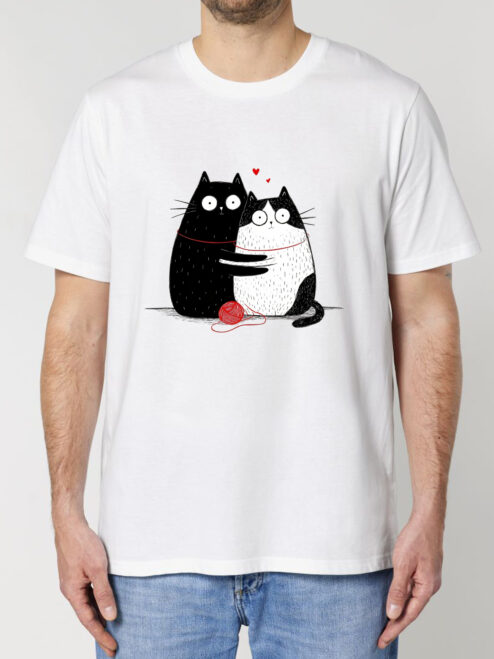 Tricou bumbac organic-Purrfect Match, Barbati