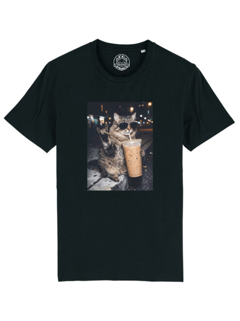 Tricou bumbac organic-Rebel Cat, Barbati