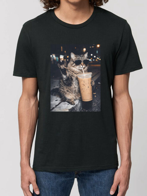 Tricou bumbac organic-Rebel Cat, Barbati