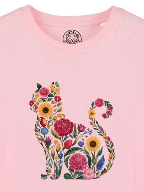 Tricou bumbac organic-Flora Cat, Copii