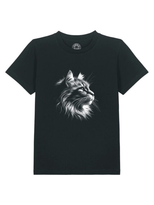 Tricou bumbac organic-Majestic Cat, Copii