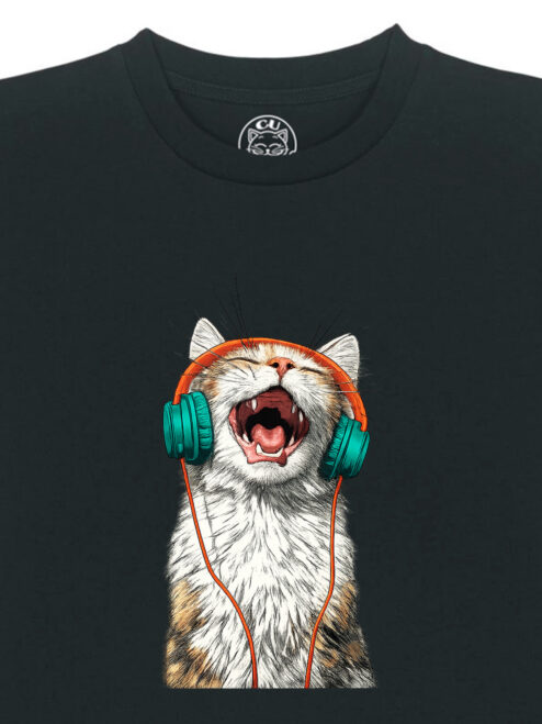 Tricou bumbac organic-Meow Vibes, Copii