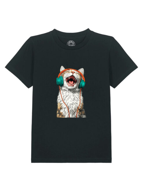 Tricou bumbac organic-Meow Vibes, Copii