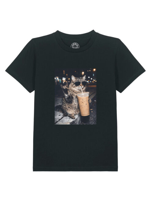 Tricou bumbac organic-Rebel Cat, Copii