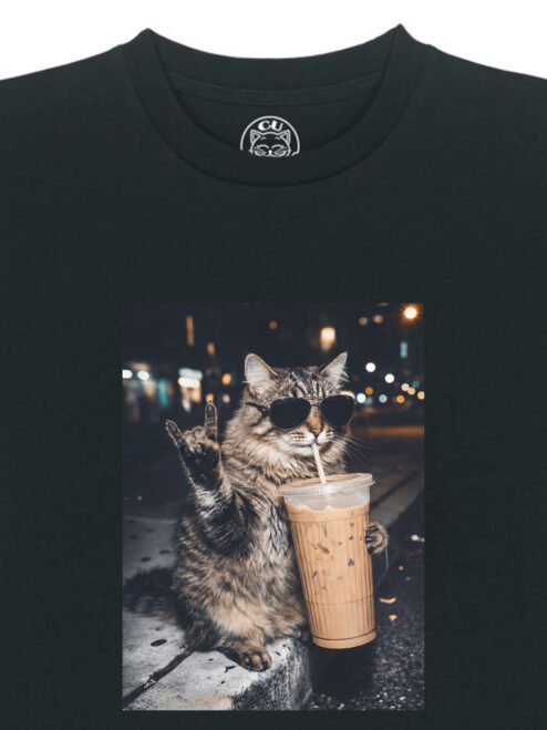 Tricou bumbac organic-Rebel Cat, Copii