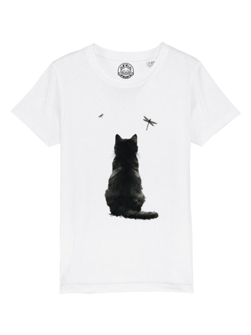 Tricou bumbac organic-Zen Cat, Copii