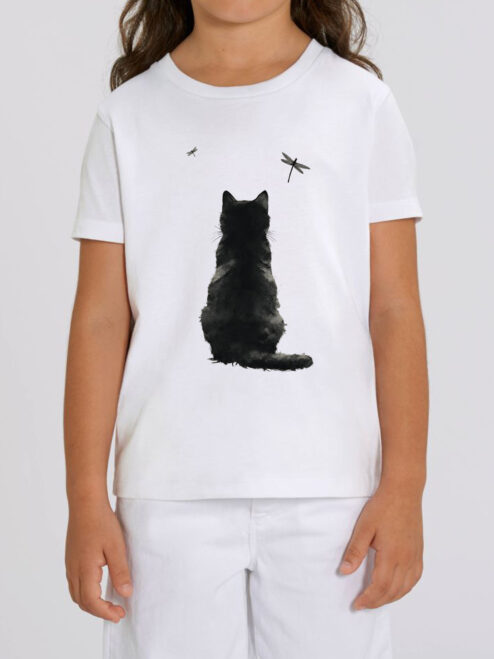 Tricou bumbac organic-Zen Cat, Copii