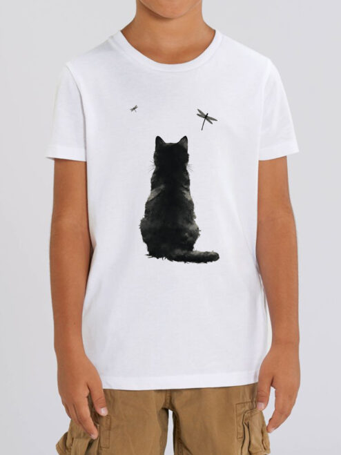 Tricou bumbac organic-Zen Cat, Copii