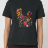 Tricou bumbac organic-Flora Cat, Femei