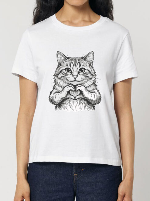 Tricou bumbac organic-Fur-ever Love, Femei