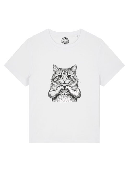 Tricou bumbac organic-Fur-ever Love, Femei