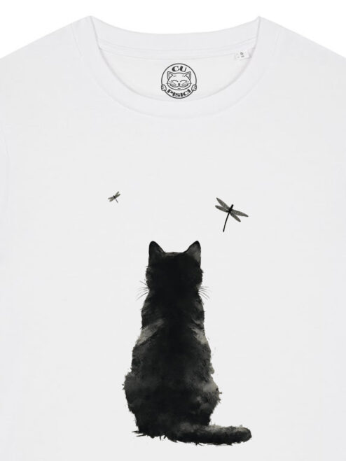 Tricou bumbac organic-Zen Cat, Femei