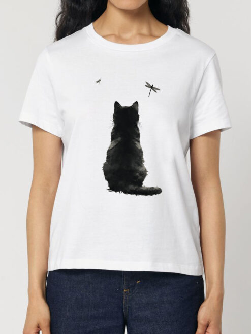 Tricou bumbac organic-Zen Cat, Femei