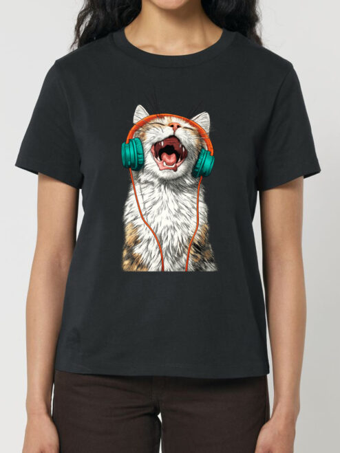 Tricou bumbac organic-Meow vibes, Femei