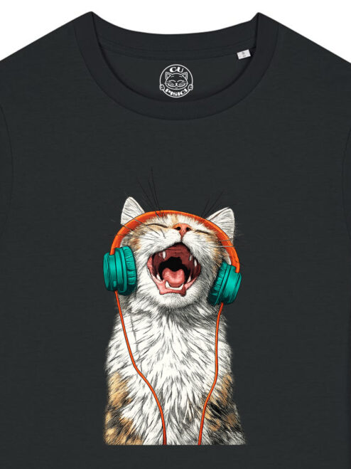 Tricou bumbac organic-Meow vibes, Femei