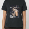 Tricou bumbac organic-Rebel Cat, Femei
