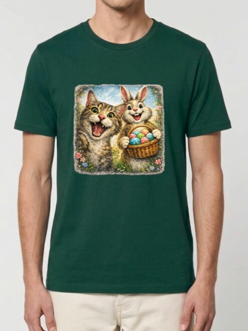 Tricou bumbac organic-Easter Bunny Hunt, UNISEX