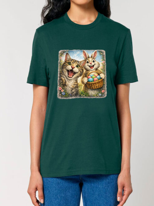 Tricou bumbac organic-Easter Bunny Hunt, UNISEX