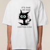 Tricou bumbac organic Oversized-I'm Fine, UNISEX
