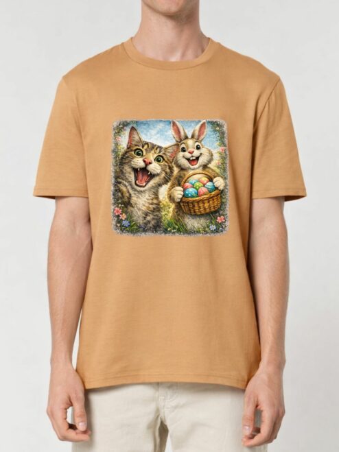 Tricou bumbac organic-Easter Bunny Hunt, UNISEX