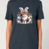 Tricou bumbac organic-Cute Easter Cat, UNISEX