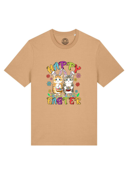 Tricou bumbac organic-Happy Easter, UNISEX