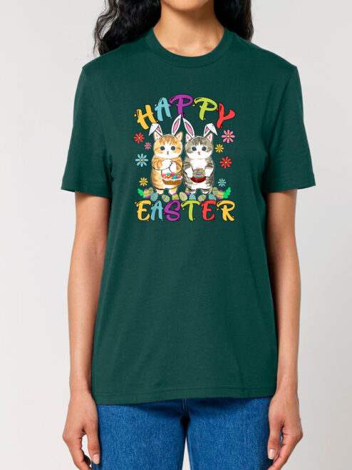 Tricou bumbac organic-Happy Easter, UNISEX