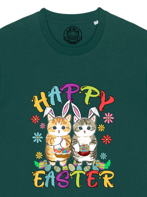 Tricou bumbac organic-Happy Easter, UNISEX