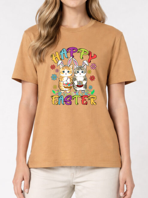 Tricou bumbac organic-Happy Easter, UNISEX