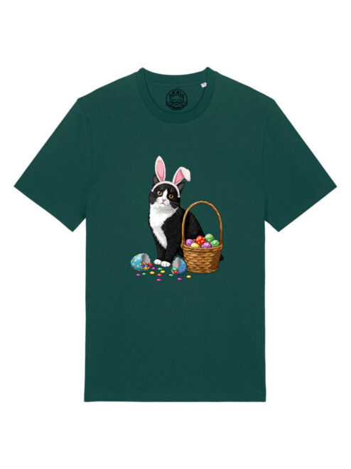 Tricou bumbac organic-Bunny Cat, UNISEX