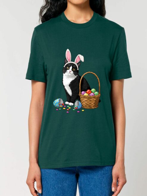 Tricou bumbac organic-Bunny Cat, UNISEX