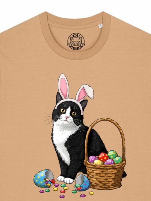 Tricou bumbac organic-Bunny Cat, UNISEX