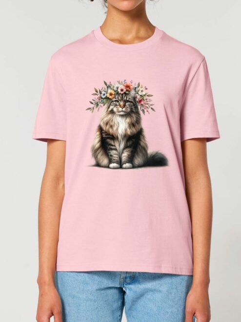 Tricou bumbac organic-Spring Cat, UNISEX