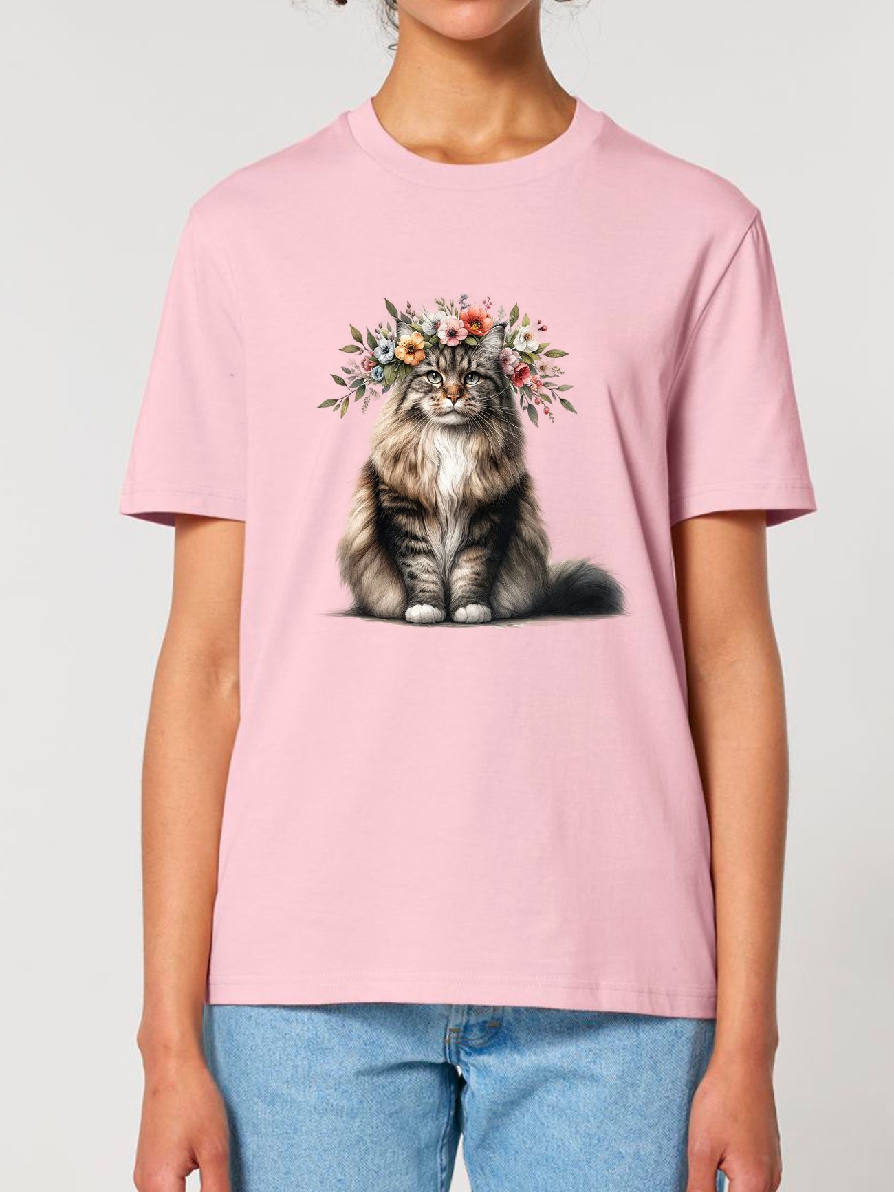 Tricou bumbac organic-Spring Cat, UNISEX