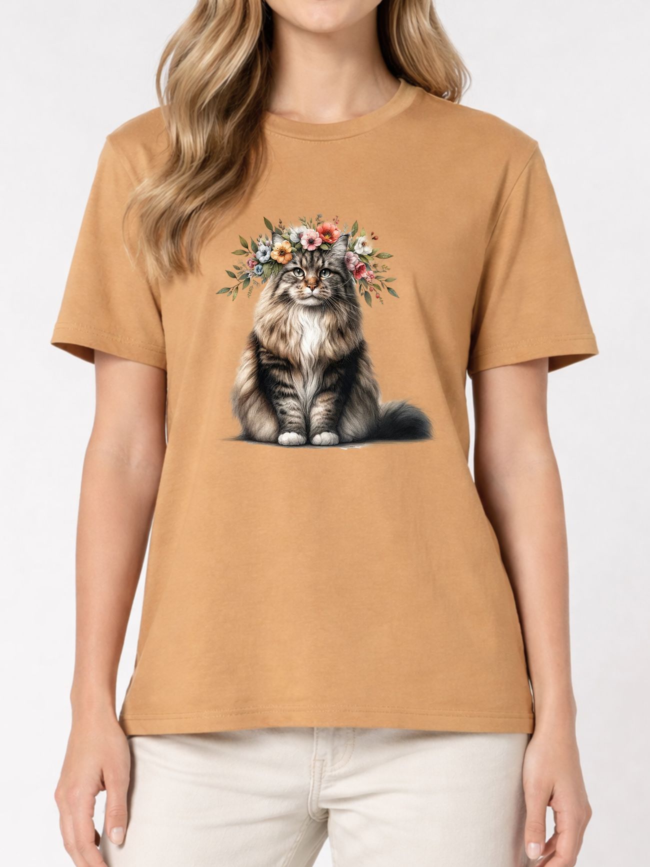 Tricou bumbac organic-Spring Cat, UNISEX