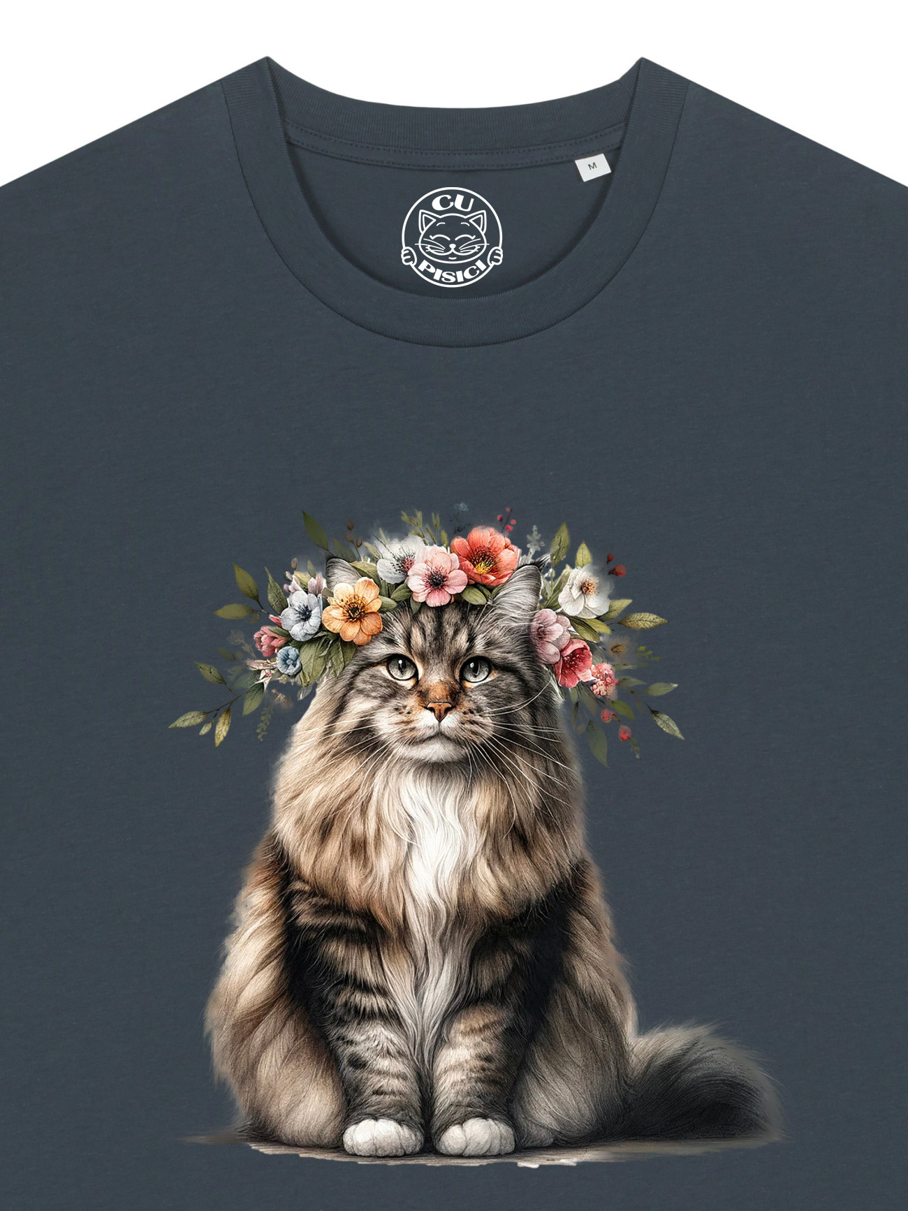Tricou bumbac organic-Spring Cat, UNISEX